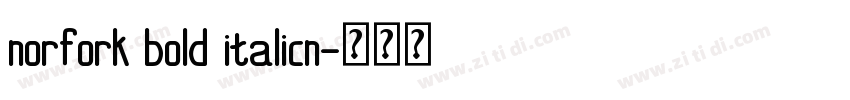norfork bold italicn字体转换